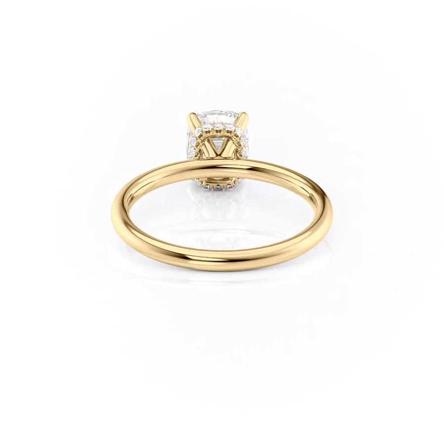 1.50 CT Elongated Cushion Cut Solitaire Moissanite Diamond Engagement Ring