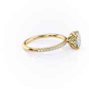 1.0 CT Round Diamond Lab Grown Pave Engagement Ring
