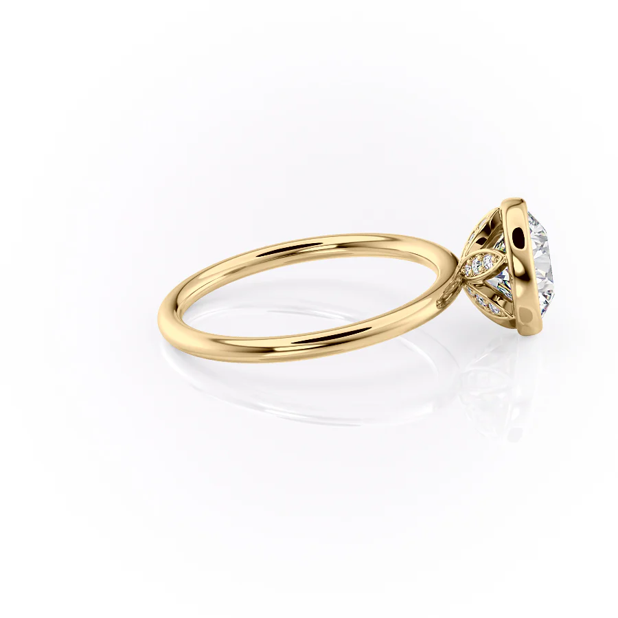 2.0CT Round Diamond Lab Grown Bezel Engagement Ring