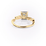 Load image into Gallery viewer, 1.0CT Asscher Diamond Moissanite Milgrain Engagement Ring