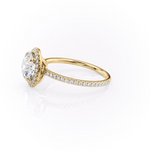 Load image into Gallery viewer, 1.0CT Round Diamond Moissanite Halo Engagement Ring
