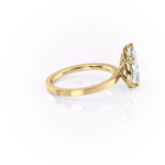 Load image into Gallery viewer, 1.50 CT Pear Cut Cigar Moissanite Diamond Engagement Ring