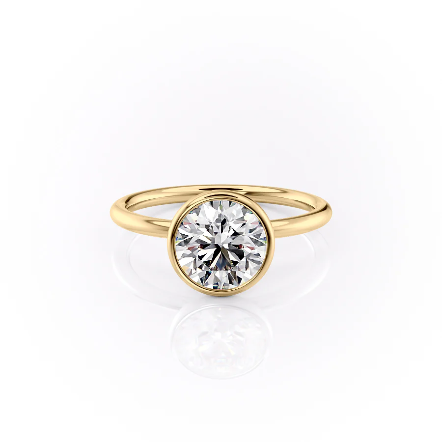 2.0CT Round Diamond Lab Grown Bezel Engagement Ring