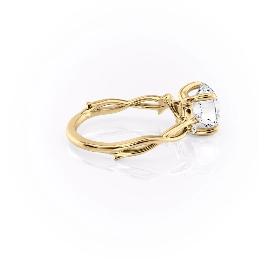2.0CT Round Diamond Lab Grown Nature Inspired Engagement Ring