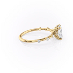 Load image into Gallery viewer, 1.50 CT Elongated Cushion Cut Petite Pave Moissanite Diamond Engagement Ring