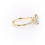 Load image into Gallery viewer, 1.0CT Princess Diamond Moissanite Cluster Pave Engagement Ring