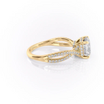 Load image into Gallery viewer, 1.50 CT Asscher Cut Infinity Moissanite Diamond Engagement Ring