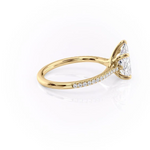 Load image into Gallery viewer, 1.0CT Pear Diamond Moissanite Pave Engagement Ring