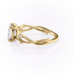 Load image into Gallery viewer, 1.50 CT Elongated Cushion Cut Nature Inspired Moissanite Diamond Engagement Ring
