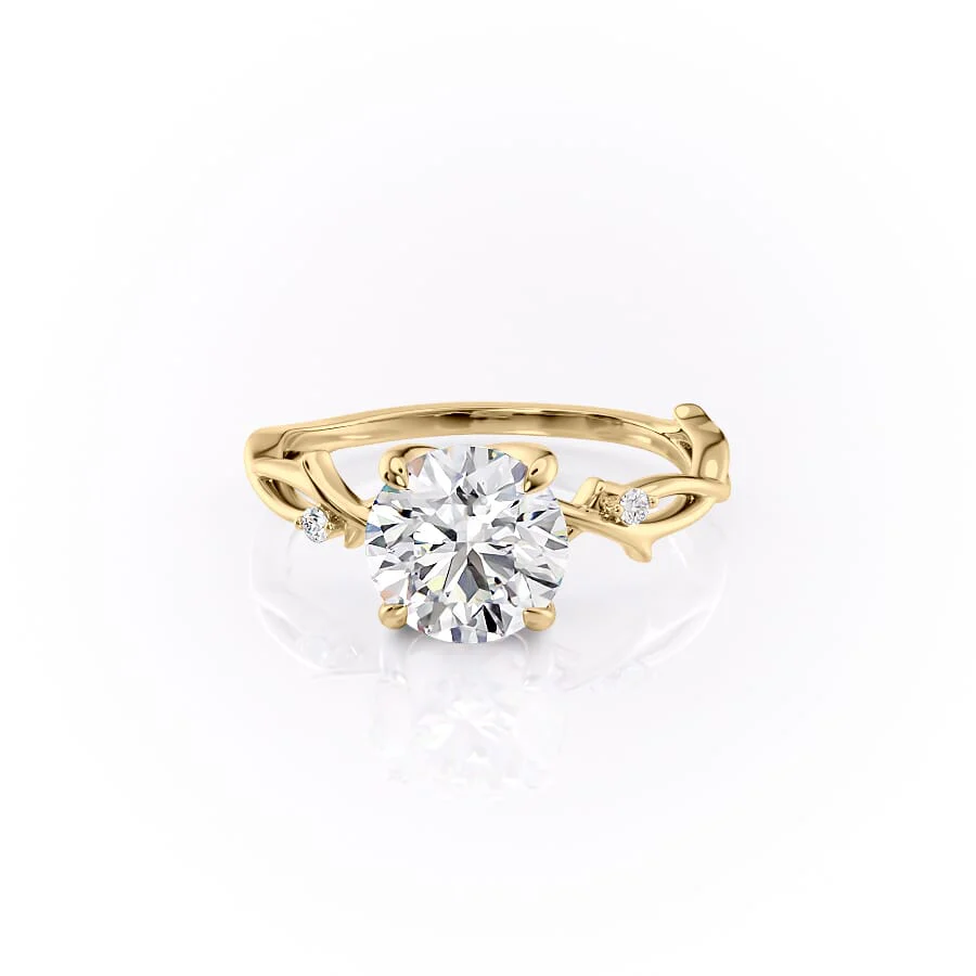 2.0CT Round Diamond Lab Grown Nature Inspired Engagement Ring