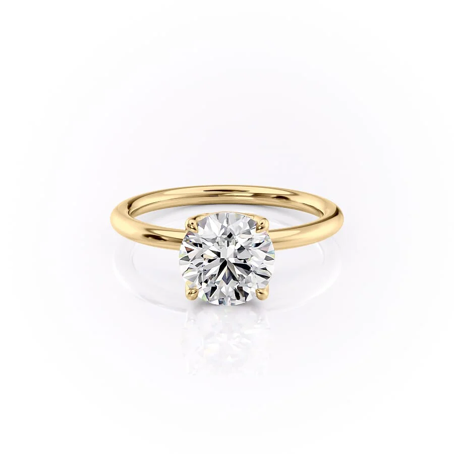 2.0 CT Round Diamond Lab Grown Solitaire Engagement Ring
