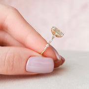 3.50 CT Emerald Cut Moissanite Diamond Solitaire Engagement Ring