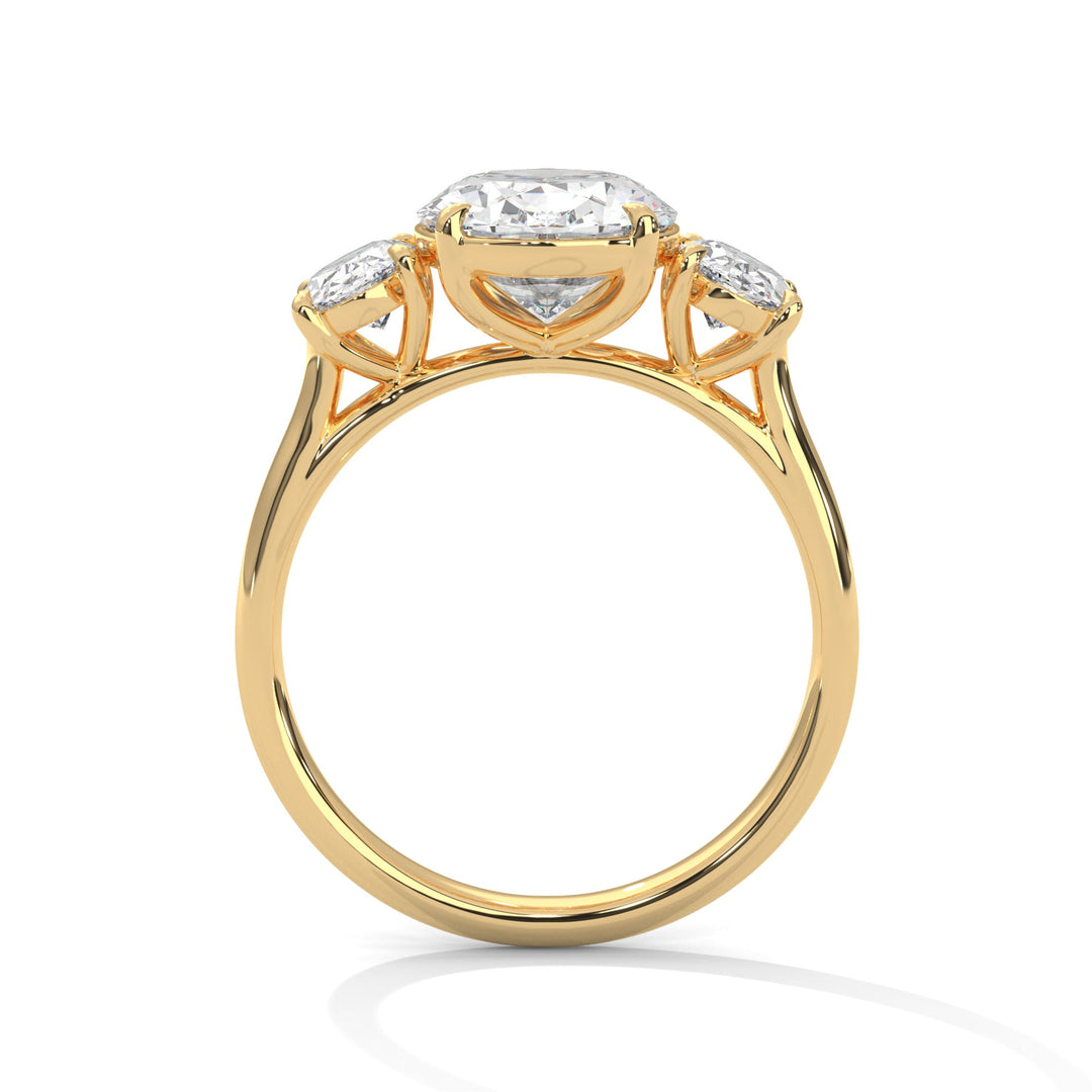 1.50 CT Oval Cut Three Stone Moissanite Diamond Engagement Ring