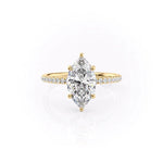 Load image into Gallery viewer, 3 CT Marquise Lab Grown Pave Engagement Ring
