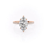 2 CT Marquise Cut Moissanite Pave Setting Engagement Ring