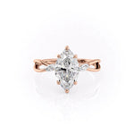 Load image into Gallery viewer, 2.50 CT Marquise Cut Moissanite Split Shank Band Engagement Ring
