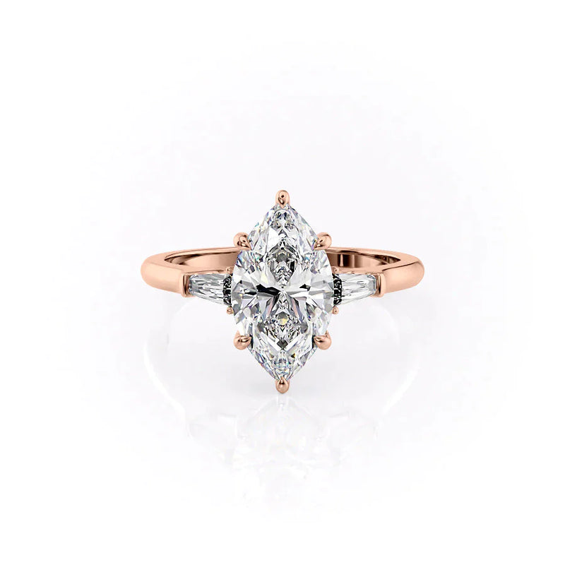 3 CT Marquise Cut Three Stone Solitaire Ring Moissanite Engagement Ring