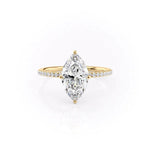 Load image into Gallery viewer, Unique 2 CT Marquise Lab Grown Pave Engagement Ring
