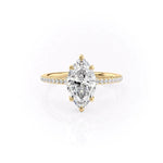 Load image into Gallery viewer, 2.50 CT Marquise Cut Moissanite Pave Set Engagement Ring
