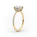 Load image into Gallery viewer, 3 CT Marquise Lab Grown Pave With Halo Engagement Ring
