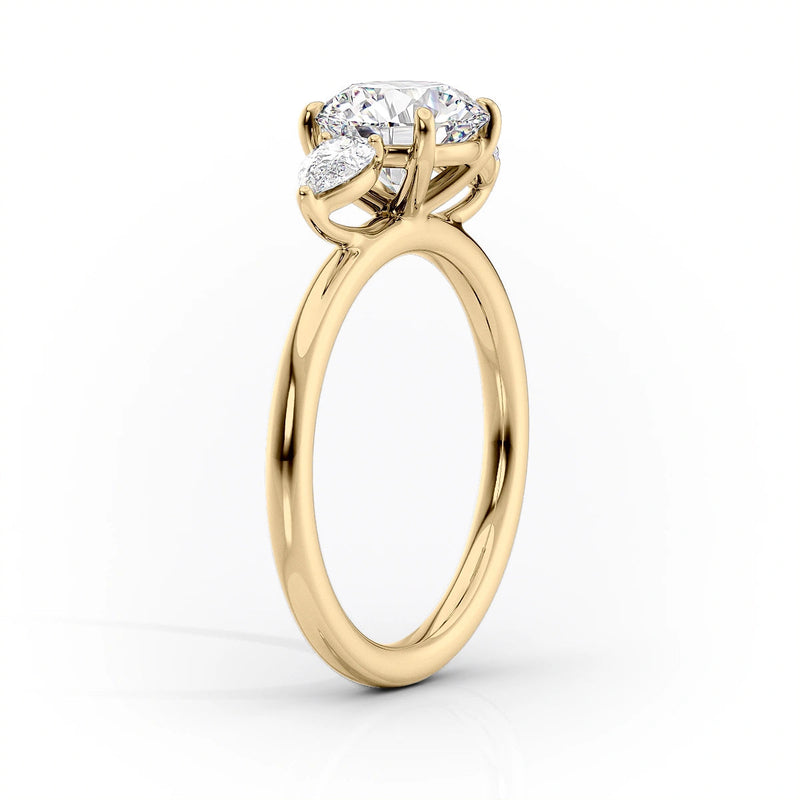 Unique Three Stone 2 CT Marquise Lab Grown Engagement Ring