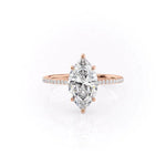 Load image into Gallery viewer, 3 CT Marquise Lab Grown Pave With Halo Engagement Ring
