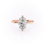 Load image into Gallery viewer, 3 CT Marquise Cut Moissanite Diamond Solitaire Engagement Ring
