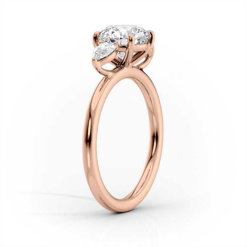 Unique Three Stone 2 CT Marquise Lab Grown Engagement Ring