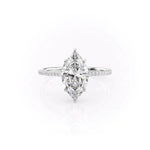 Load image into Gallery viewer, 3 CT Marquise Lab Grown Pave With Halo Engagement Ring
