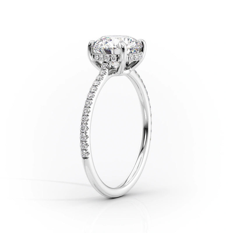 3 CT Marquise Lab Grown Pave With Halo Engagement Ring