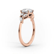 3 CT Marquise Lab Grown Diamond Unique Leaf Engagement Ring