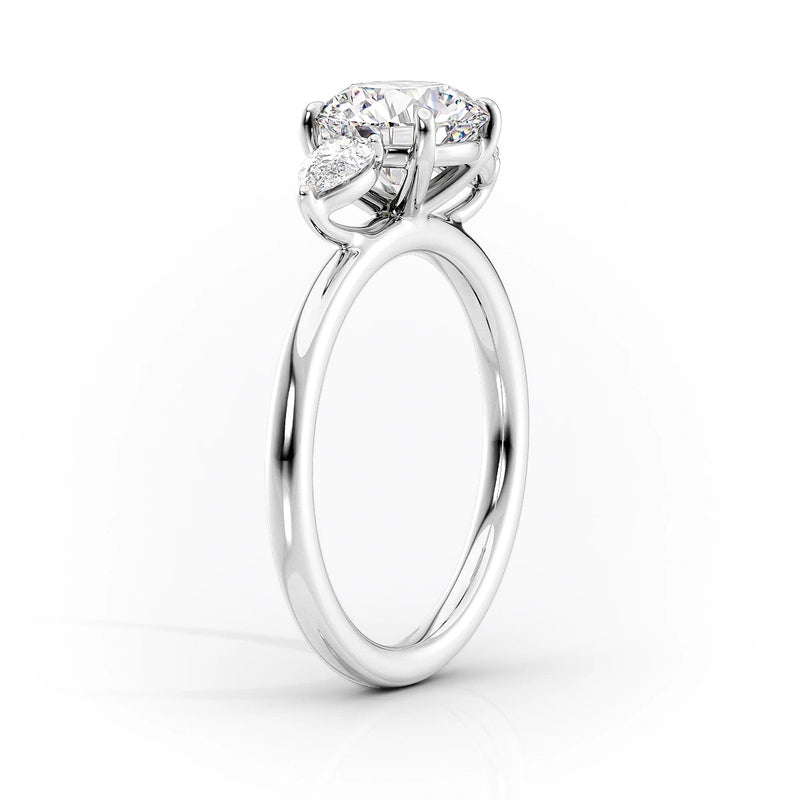 Unique Three Stone 2 CT Marquise Lab Grown Engagement Ring