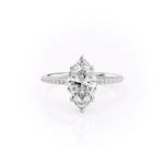 Load image into Gallery viewer, 2.50 CT Marquise Cut Moissanite Pave Set Engagement Ring
