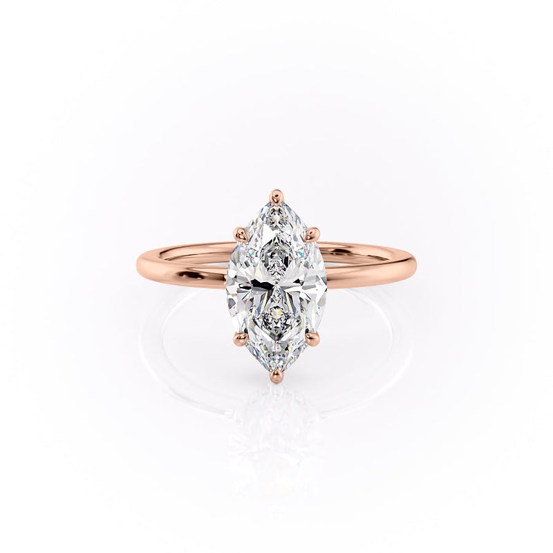 2.50 CT Marquise Cut Moissanite Solitaire Engagement Ring For Woman