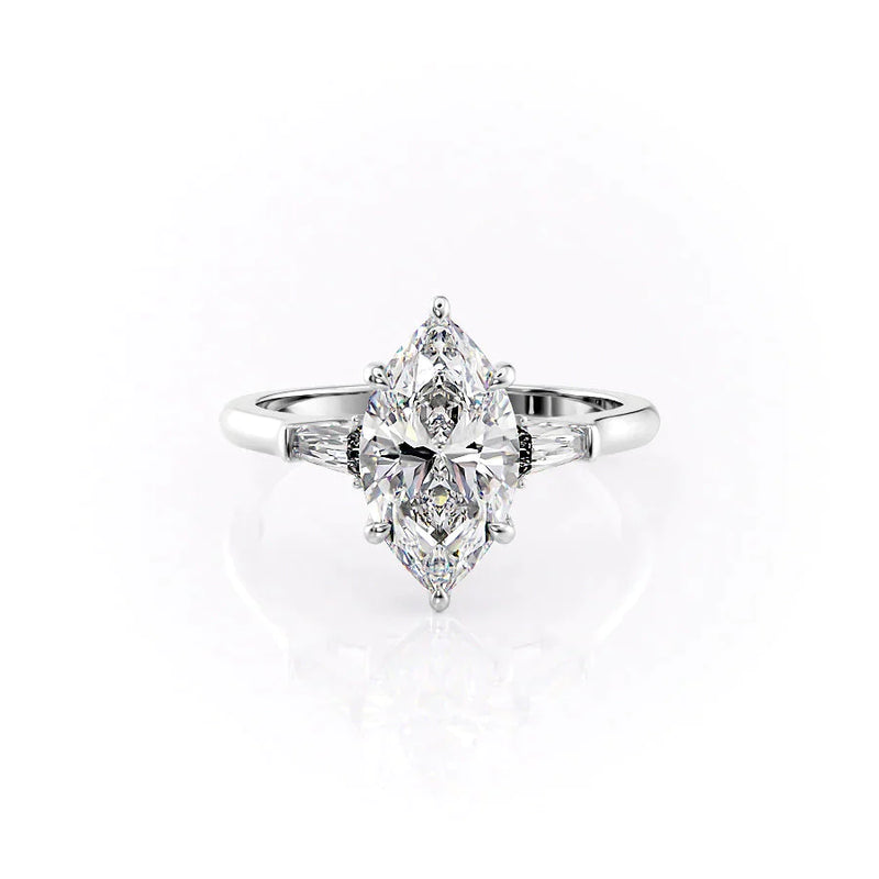 3 CT Marquise Cut Three Stone Solitaire Ring Moissanite Engagement Ring