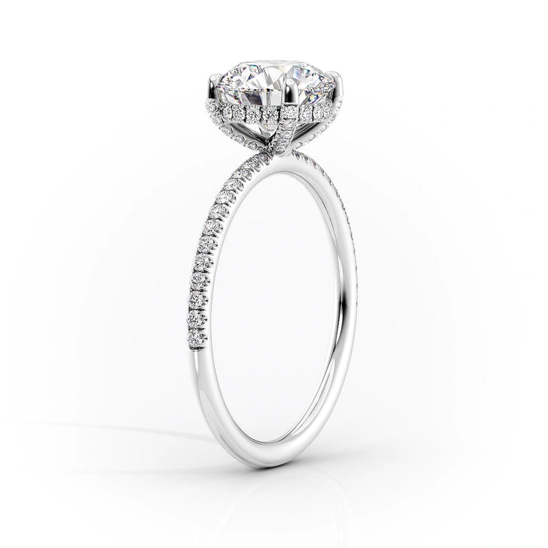 Unique 2 CT Marquise Lab Grown Pave Engagement Ring