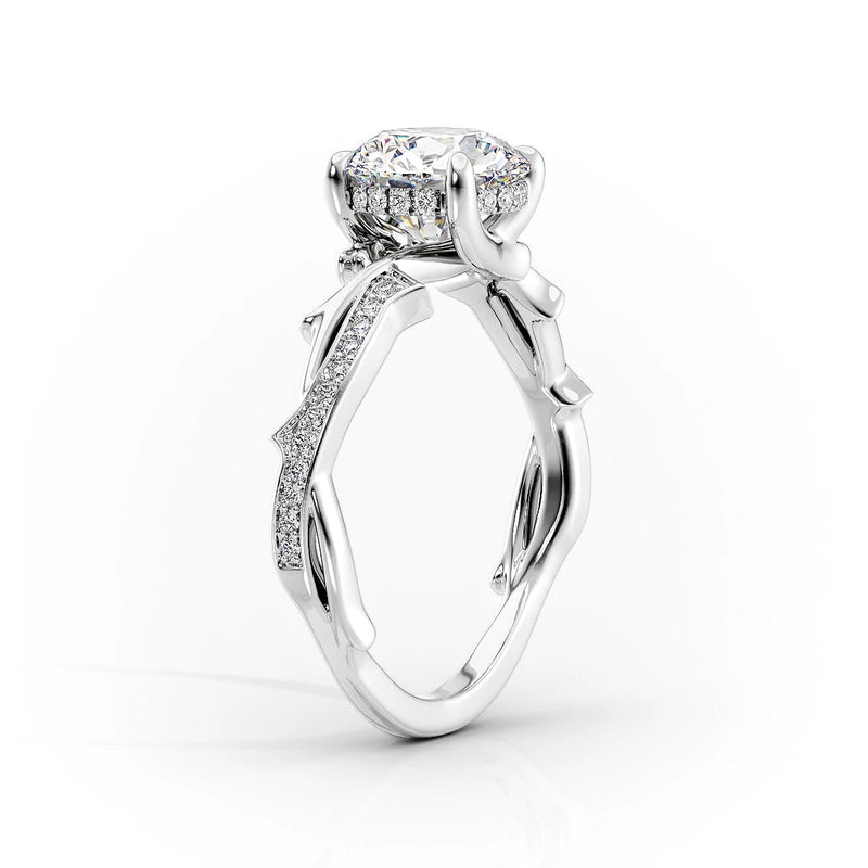 2 CT Unique Marquise Lab Grown Pave Engagement Ring