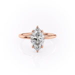 Load image into Gallery viewer, 2.5 CT Marquise Cut 6 Prong Solitaire Ring Moissanite Engagement Ring
