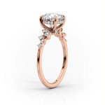 Load image into Gallery viewer, 2 CT Solitaire Cluster Ring With Marquise Moissanite Ring
