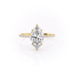 Load image into Gallery viewer, 3 CT Marquise Lab Grown Pave With Halo Engagement Ring
