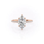 Load image into Gallery viewer, 3 CT Marquise Lab Grown Pave Engagement Ring
