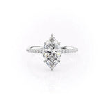 Load image into Gallery viewer, 3 CT Marquise Lab Grown Pave Engagement Ring
