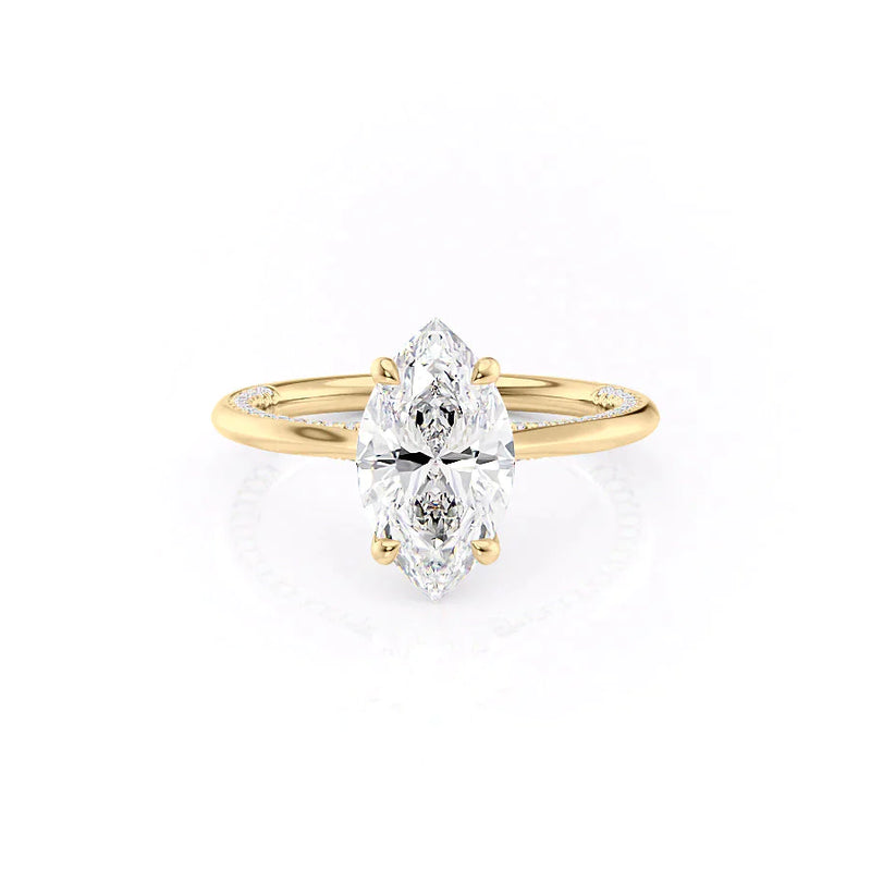 Elegant 3 CT Marquise Diamond Ring Lab Grown Diamond Engagement Ring Gifts for Her