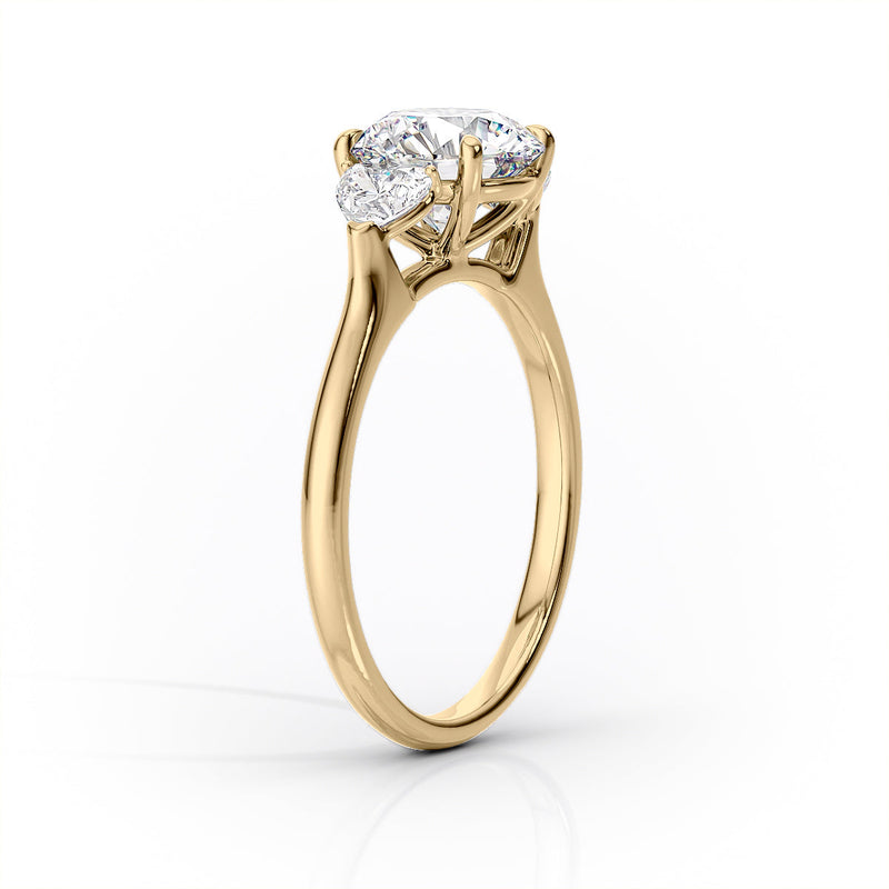 2 CT Marquise Lab Grown Three Stone Engagement Ring