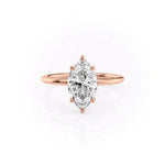 Load image into Gallery viewer, Marquise Cut Moissanite Diamond Classic Solitaire Engagement Ring
