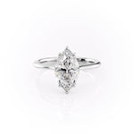 Load image into Gallery viewer, 2 CT Marquise Moissanite 6 Prong solitaire Engagement Ring For Her
