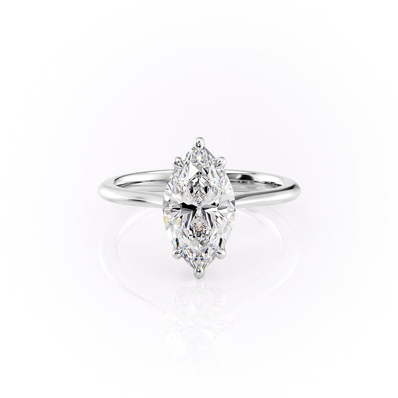 2 CT Marquise Moissanite 6 Prong solitaire Engagement Ring For Her