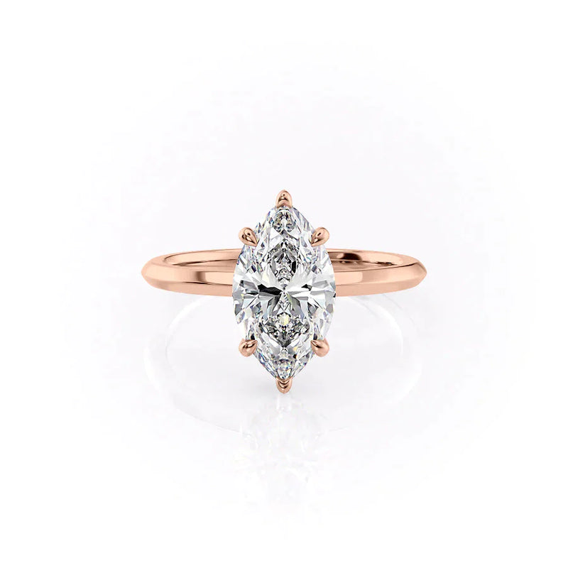 3 CT Marquise Cut Solitaire Moissanite Engagement Ring