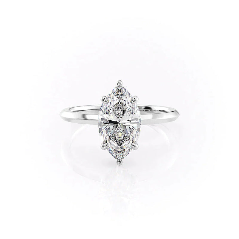 3 CT Marquise Cut Solitaire Moissanite Engagement Ring