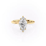 Load image into Gallery viewer, 2 CT Marquise Moissanite 6 Prong solitaire Engagement Ring For Her
